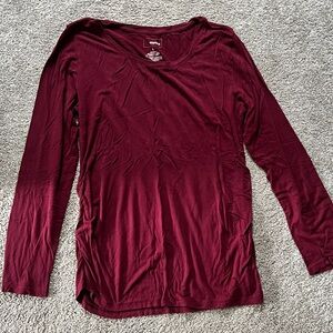 Sonoma Women's Deep Red Long Sleeve Top